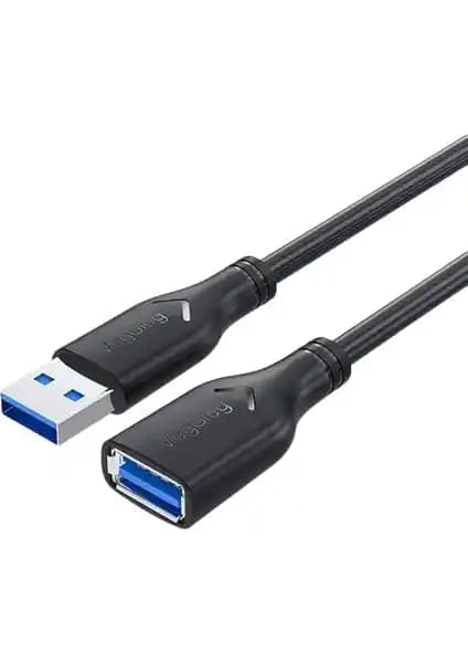 VegGieg USB 3.0 Uzatma Kablosu 1.5 Metre Siyah Yüksek Hızlı Veri Transferi