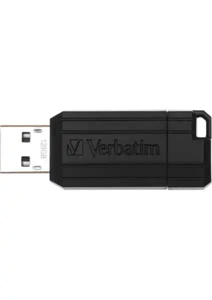 Verbatim 128GB USB 2.0 PinStripe Bellek: Yüksek Kapasiteli Taşınabilir Depolama Çözümü