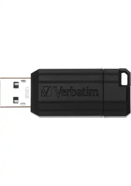 Verbatim 128GB USB 2.0 PinStripe Bellek: Yüksek Kapasiteli Taşınabilir Depolama Çözümü