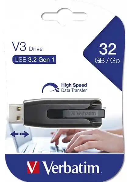Verbatim 32GB USB 3.2 Store N Go V3: Yüksek Hızlı ve Güvenilir Taşınabilir Bellek