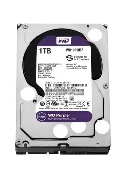 WD 1TB Purple SATA 6Gb/s Sabit Disk Güçlü ve Güvenilir Depolama Çözümü