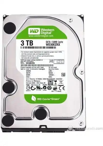 WD Green 3TB Intellipower SATA 3.0 Sabit Disk: Güçlü ve Güvenilir Depolama Çözümü