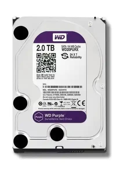 WD Purple 2 TB Güvenlik Harddiskleri Güvenlik Kameraları İçin Yüksek Kapasiteli Çözüm