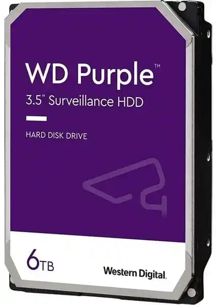 WD Purple 6TB 3.5 İnç Sabit Disk Güvenlik ve Gözetim Sistemleri İçin Optimize Edilmiştir