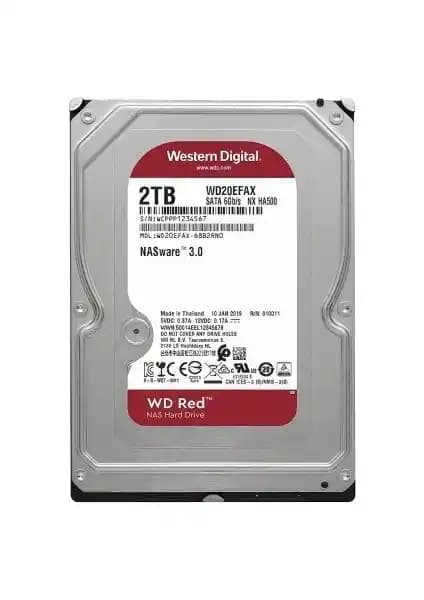 WD Red 2TB 3.5 inç SATA 3 5400RPM NAS Diski Güçlü ve Güvenilir Veri Depolama Çözümü