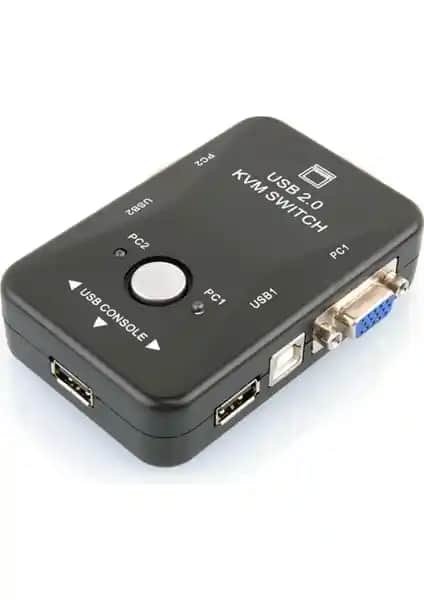 Wozlo 2 Port USB KVM Anahtar ile Çoklu Bilgisayar Kontrolü ve Yüksek Performans