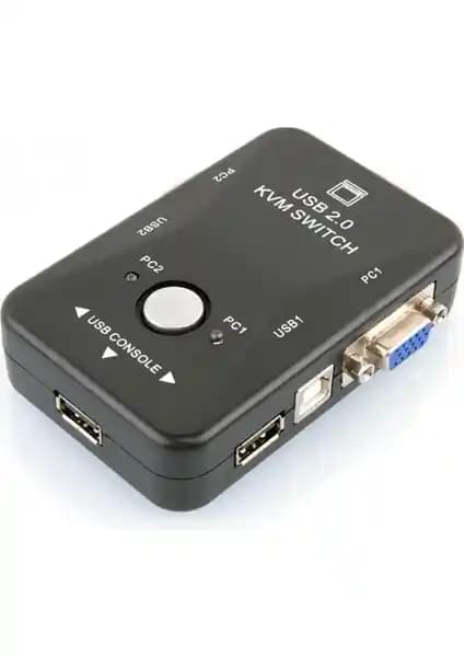 Wozlo 2 Port USB KVM Anahtar ile Çoklu Bilgisayar Kontrolü ve Yüksek Performans