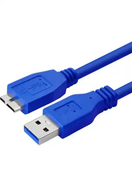 Wozlo USB 3.0 Micro Usb-B Harici Harddisk Data Kablosu 1 Metre Uzunlukta Güvenilir Aktarım