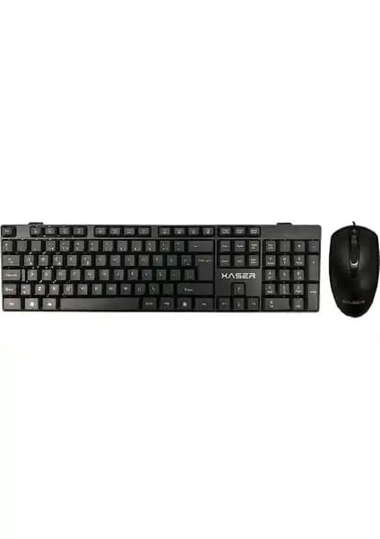 Xaser KM-881 Siyah USB Combo: Ev ve Ofis İçin Uygun, Dayanıklı ve Ekonomik Set