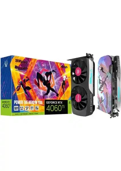 Zotac RTX 4060 Ti Amp Spıderman Nvidia 16GB GDDR6 Ekran Kartı Yüksek Performans ve Gelişmiş Soğutma Özellikleriyle