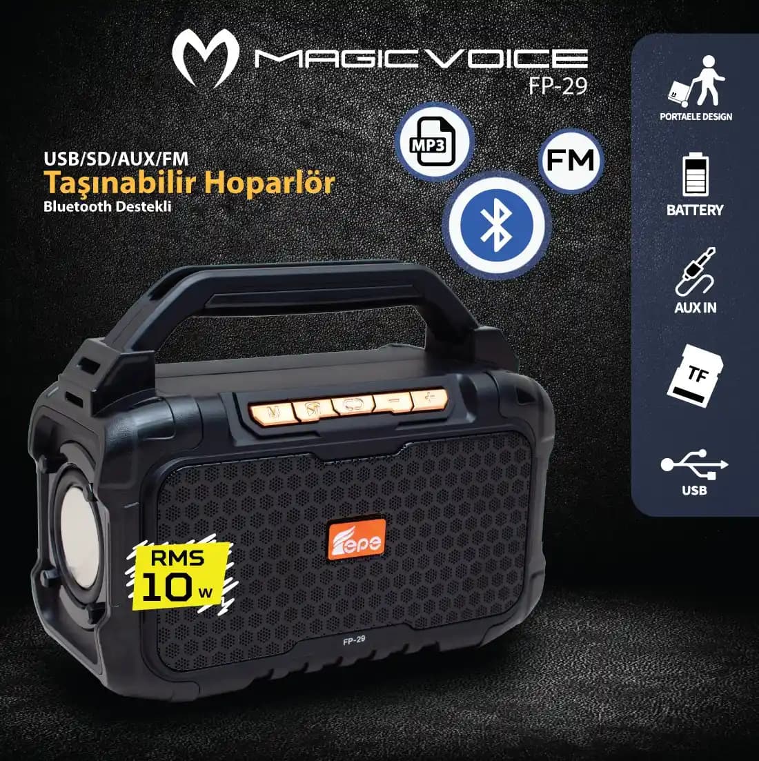 Angel of Life MagicVoice G3002R Taşınabilir Ses Cihazı Yüksek Ses Kalitesi ve Uzun Pil Ömrüyle