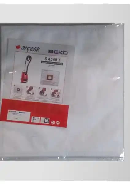 Dogant Arçelik S 4540 T için Sentetik Süpürge Torbası - Türkiye Yapımı, 5 Adet