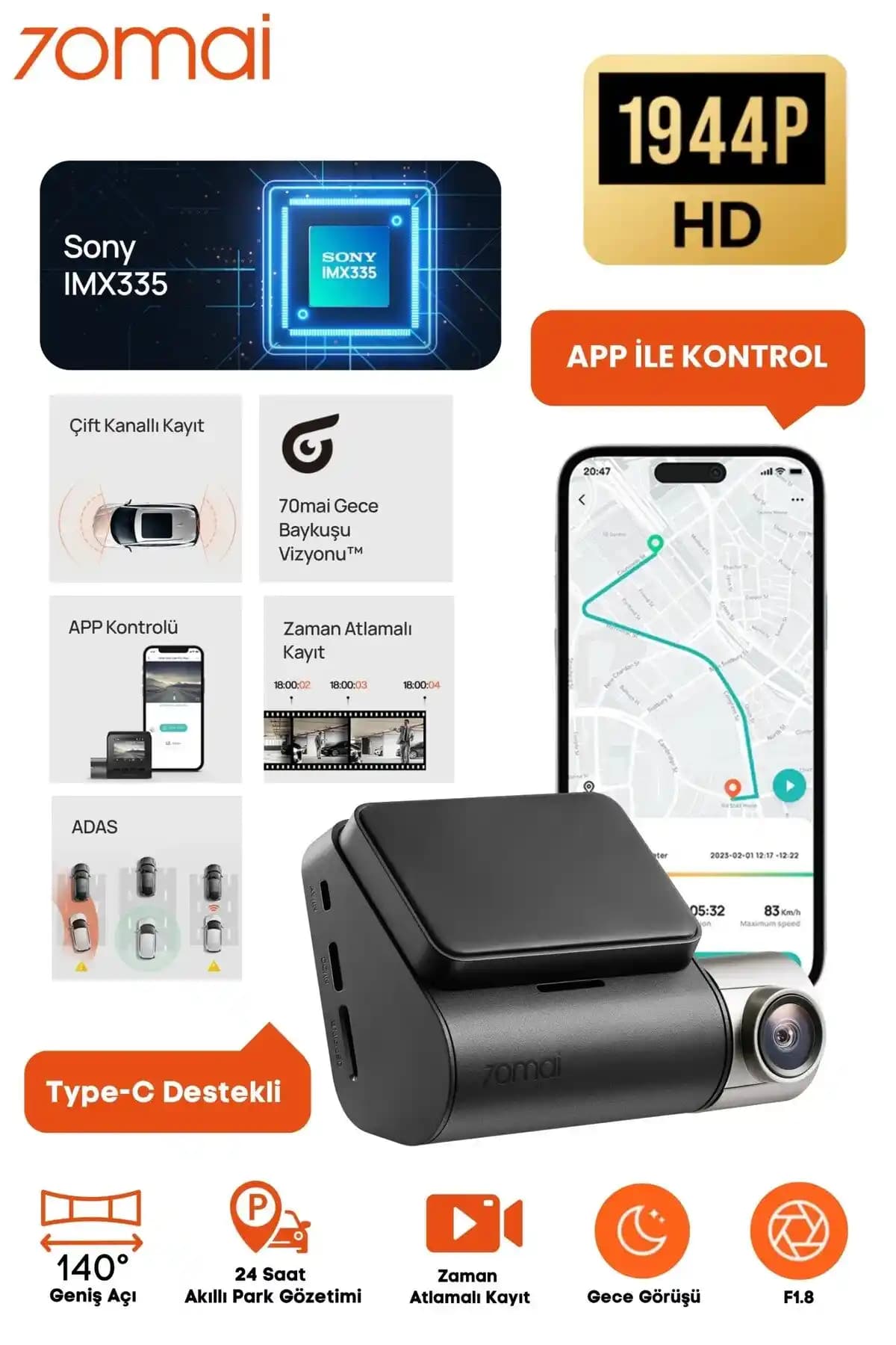 70mai A500S Pro Plus Araç Kamerası: Yüksek Çözünürlük ve Güvenlik Özellikleriyle Güncel Teknoloji