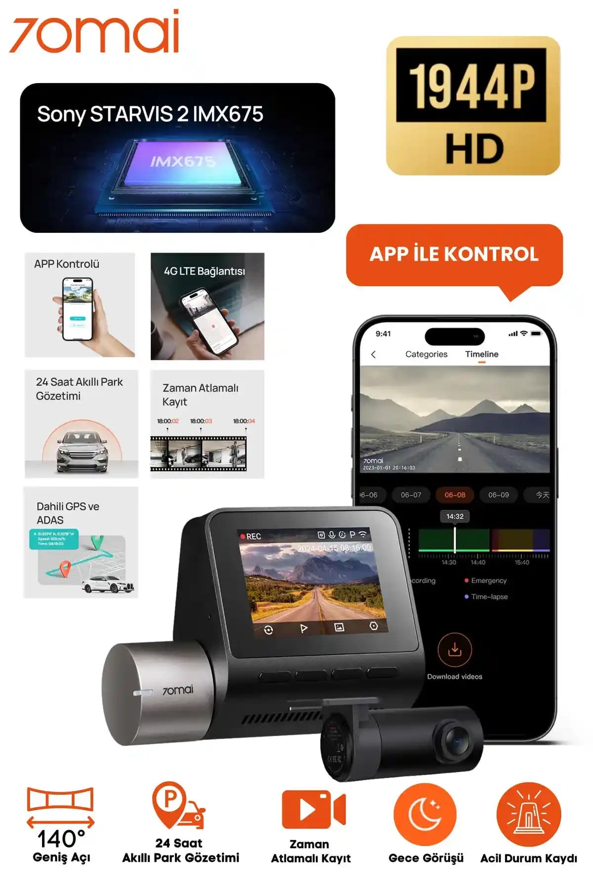 70mai Gelişmiş GPS Özelliklerine Sahip Araç Kameraları İncelemesi ve Kullanım Avantajları