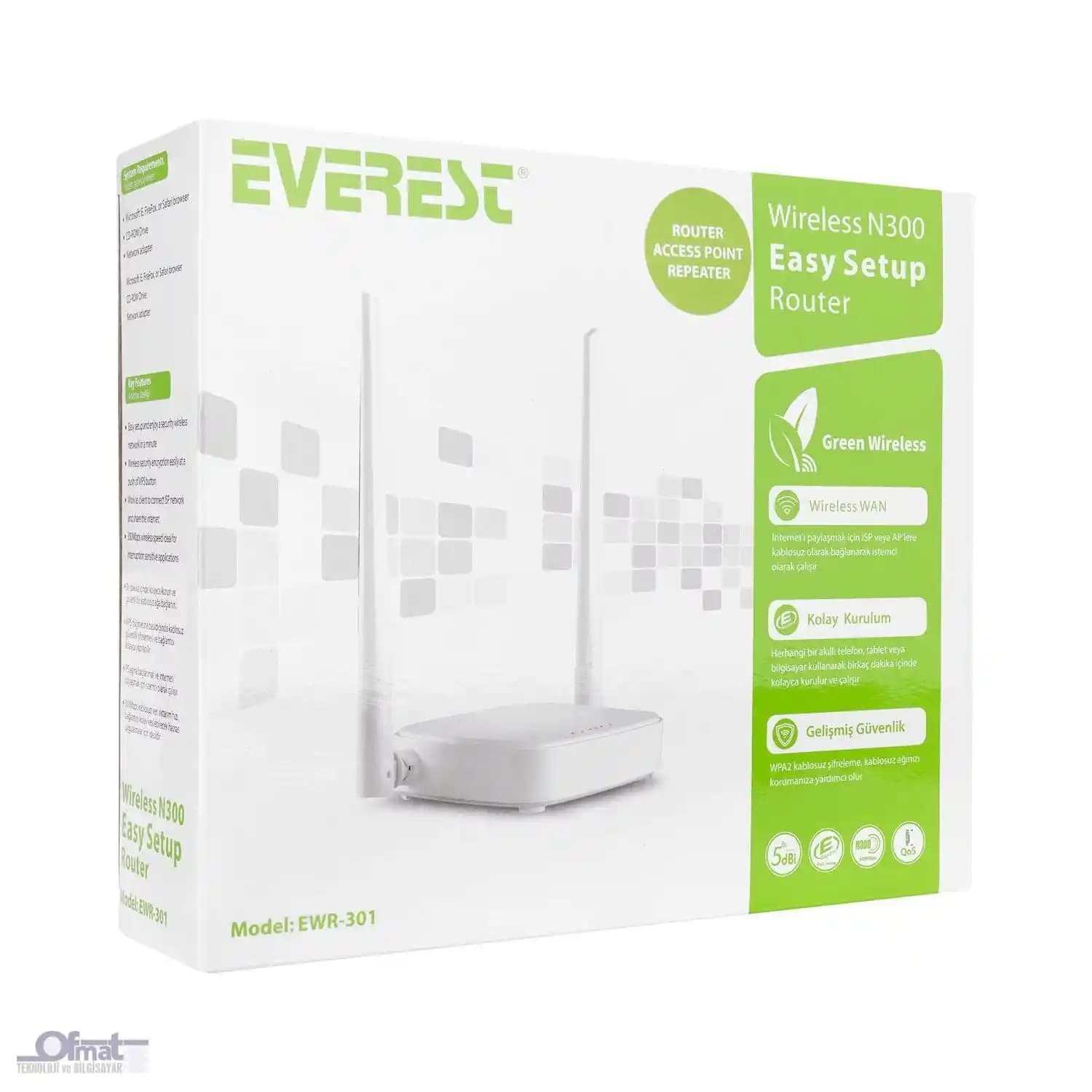 Everest EWR 301 Kablosuz Ağ Cihazı: Ev ve Küçük Ofisler İçin Hızlı ve Güvenilir Çözüm