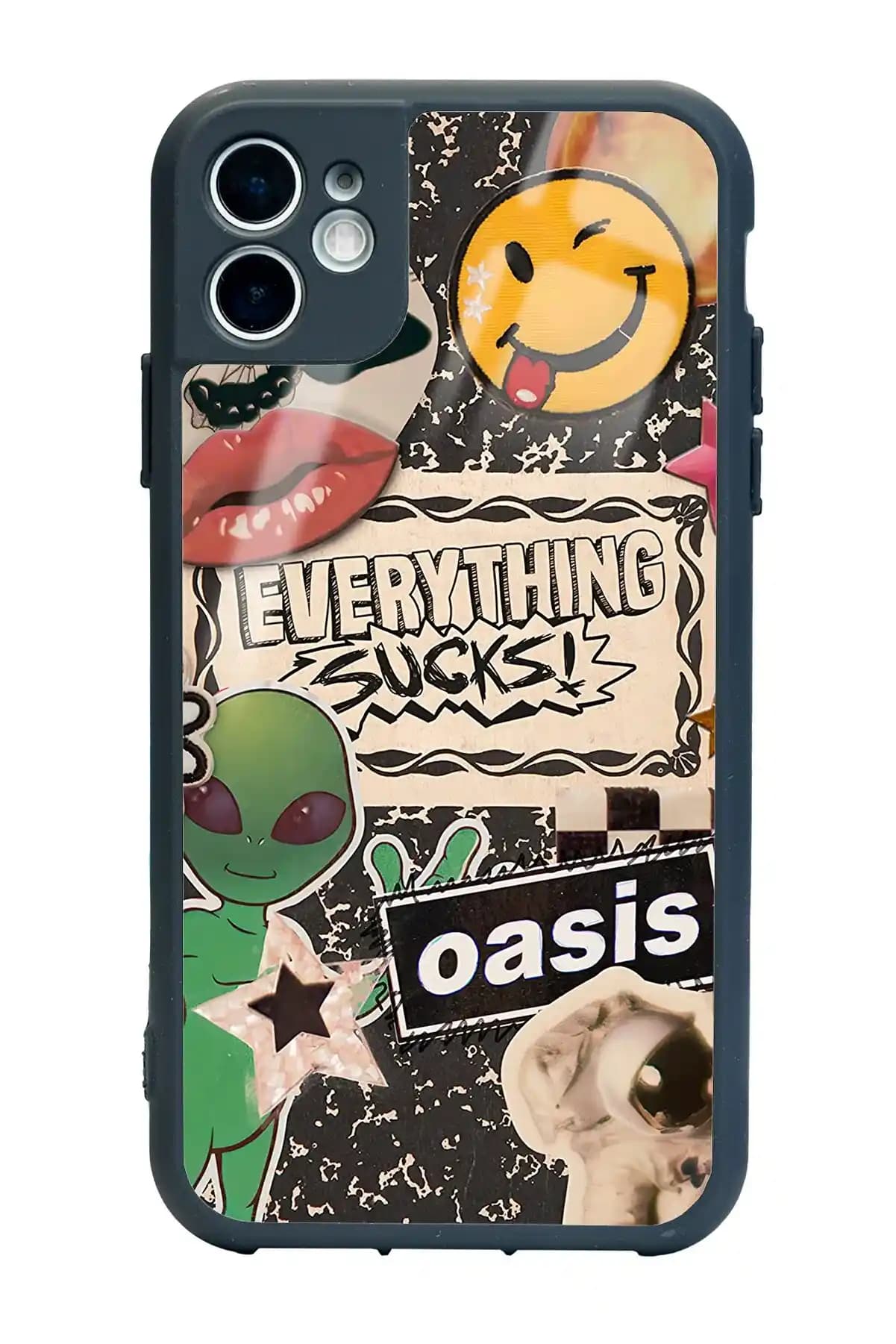 iPhone 11 için retro tarzda parlak sticker kapaklar ve estetik koruma seçenekleri