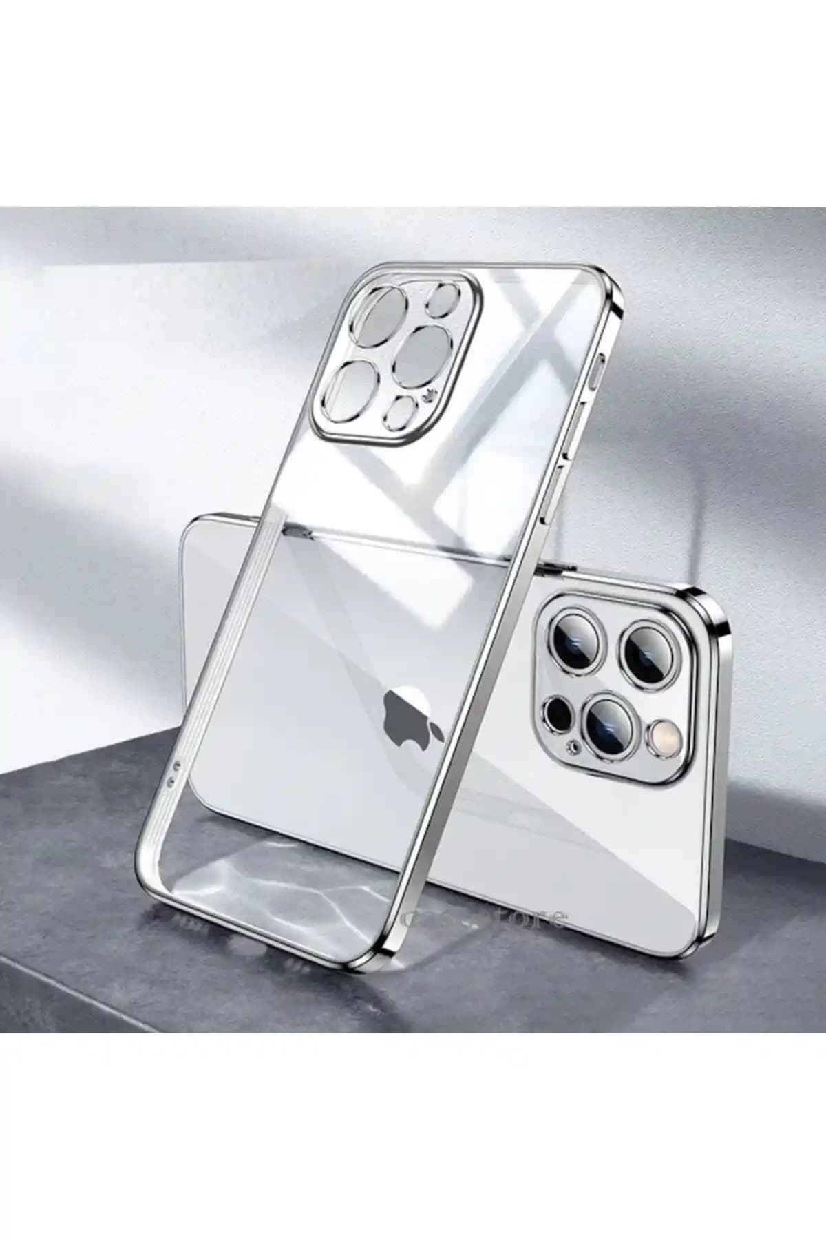iPhone 14 için şeffaf silikon kamera koruma kılıfı estetik ve dayanıklı tasarım