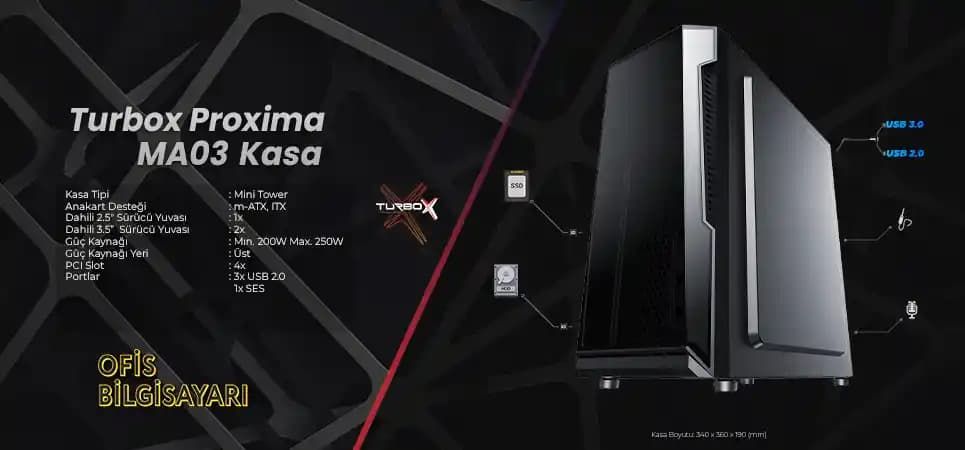 Ofis Kullanımı İçin Güçlü ve Yüksek Performanslı TX1717 Model Bilgisayar Özellikleri