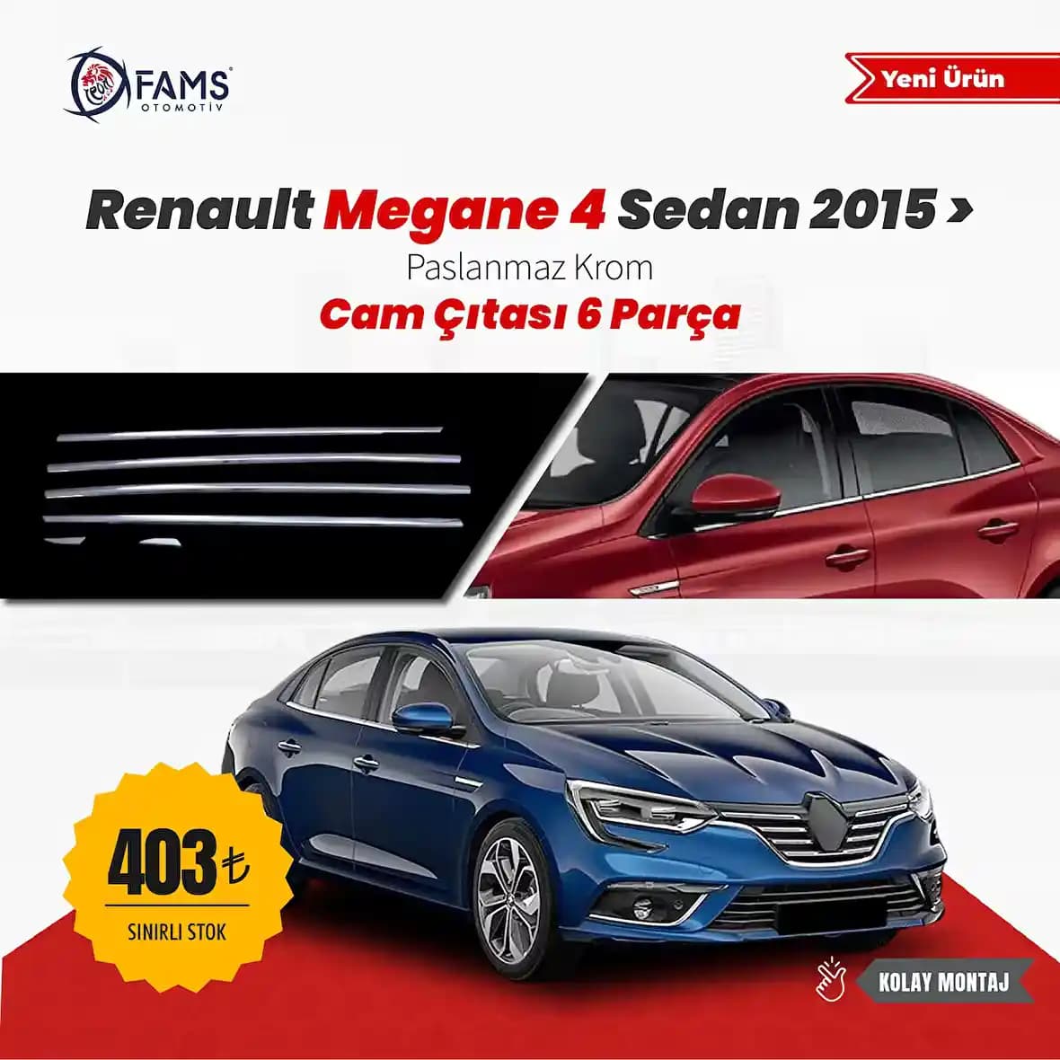 Renault Megane İçin Krom Aksesuar Seçenekleri ve Estetik Artırıcı Detaylar