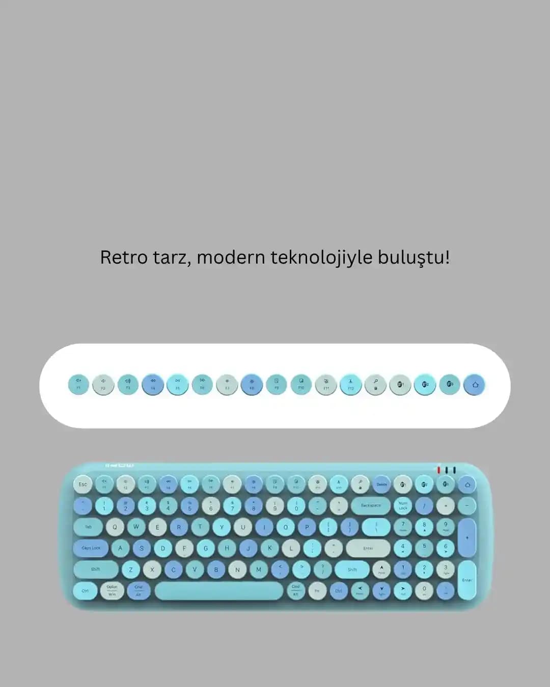 Retro Tarz Kablosuz Klavye ve Mouse: Modern Teknolojiyle Nostaljik Tasarım Buluşması
