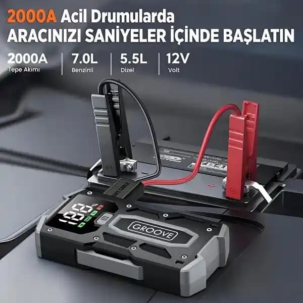 Taşınabilir 2000A Jump Starter Cihazları: Güçlü ve Güvenilir Araç Akü Çözümleri