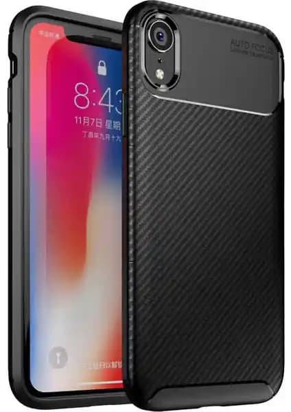 Apple iPhone XR için Rugged Armor Karbon Desenli Siyah Kılıf Güncel Tasarım ve Koruma Özellikleri