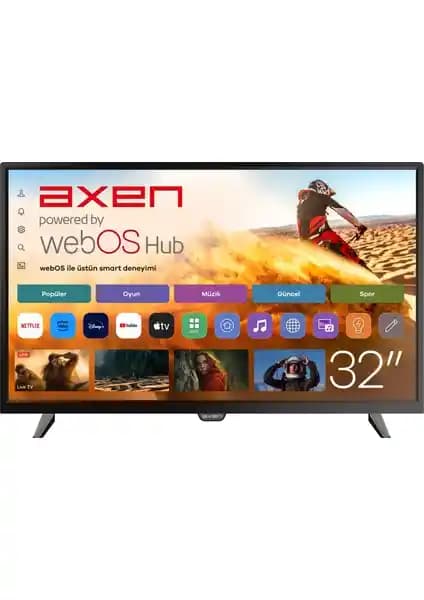 Axen AX32DAL540 32 İnç HD Ready Smart LED TV: Modern ve Kompakt Eğlence Çözümü