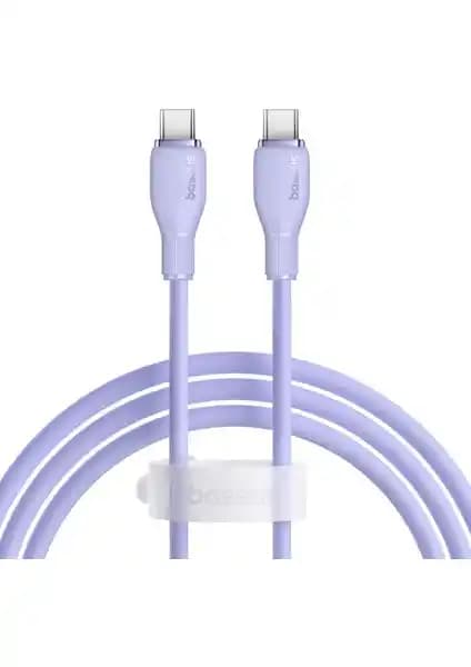 Baseus Pudding Serisi MacBook ve iPhone 15 Uyumlu 100W Type-C Hızlı Şarj ve Veri Aktarım Kablosu