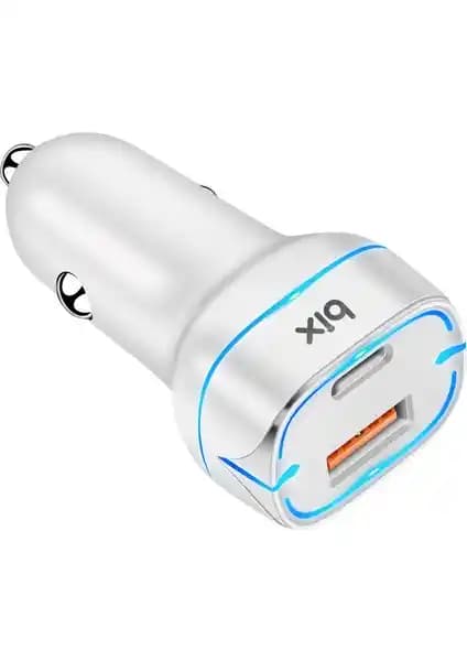 Bix BX-CCP36WT 36W Hızlı Şarj Adaptörü USB-C ve USB-A Portlarıyla Güçlü ve Şık Tasarım