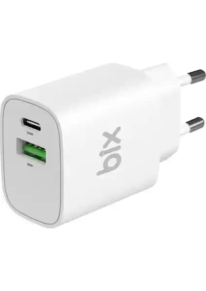 Bix BX2P38 Çift Portlu 20W PD ve USB-A Hızlı Şarj Adaptörü ile Çok Yönlü Şarj Çözümü