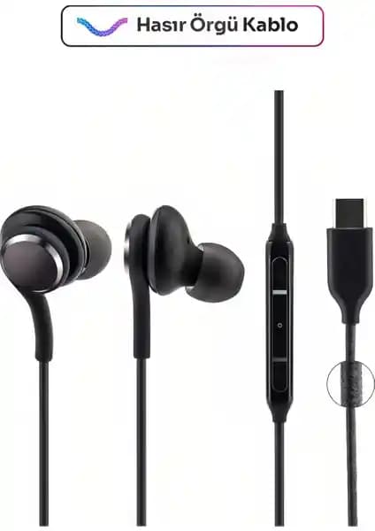 Ebotek Apple iPhone 15 Serisi Uyumlu Kablolu Kulaklık Yüksek Ses ve Konfor