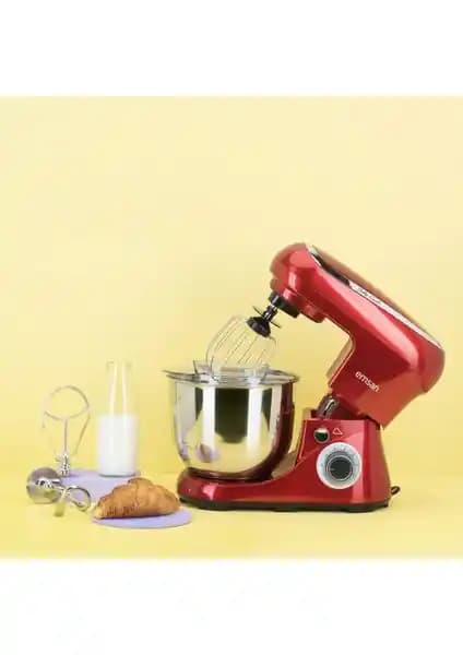 Emsan Bella Gusto Kırmızı Stand Mikser: Güçlü Motor ve Estetik Tasarım ile Mutfaklar İçin Pratik Çözüm
