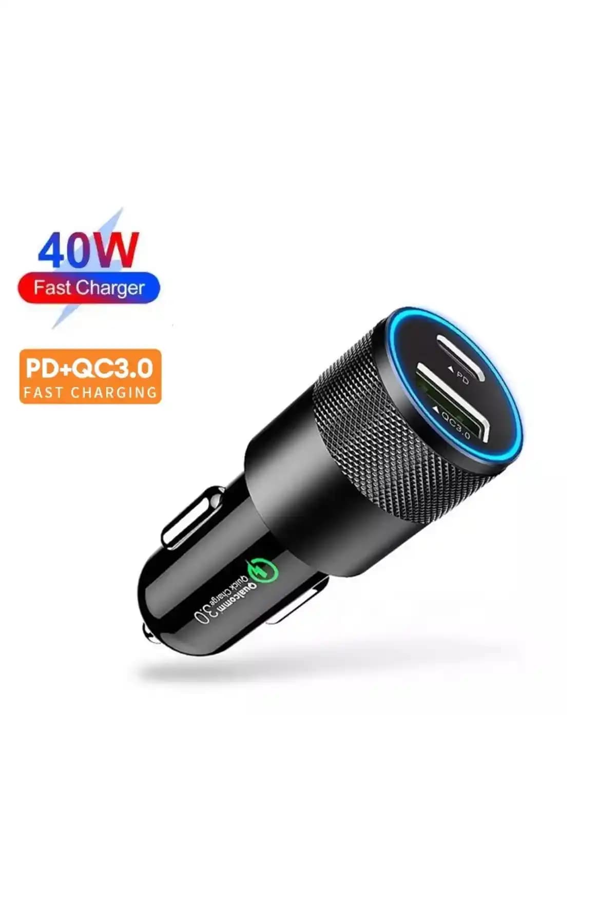 Enshall 40W Çift Girişli Hızlı Şarj Cihazı iPhone ve Diğer Akıllı Cihazlar İçin