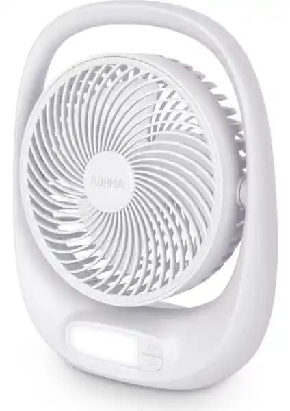 Enshall Yeni Model 3 Kademeli Masaüstü Fanı Şık Tasarım ve Uzun Pil Ömrüyle