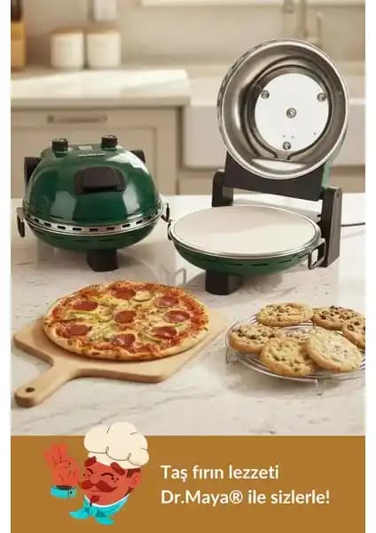 Evde Restoran Kalitesinde Pizza ve Hamur İşleri Hazırlamak İçin Dr.Maya Pro Plus Taş Fırın