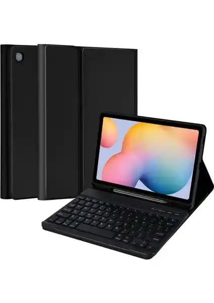 Five-E Samsung Galaxy Tab S6 Lite RGB LED Işıklı Klavufonksiyonel ve şık kılıf