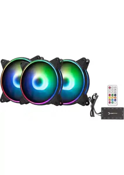 Gamepower Air Turbine ARGB/RGB 3'lü 120 mm Fan Seti Yüksek Performans ve Estetik Çözüm