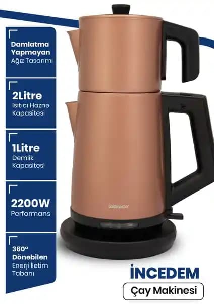 GoldMaster İncedem Damlatmaz Ağız Çelik Çay Makinesi ve Su Isıtıcısı Özellikleri ve Kullanım Avantajları