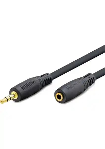 Hadron HD4598 3.5 mm Erkek Dişi Uzatma Kablosu 5 Metre Dayanıklı ve Yüksek Kalite Ses Aktarımı