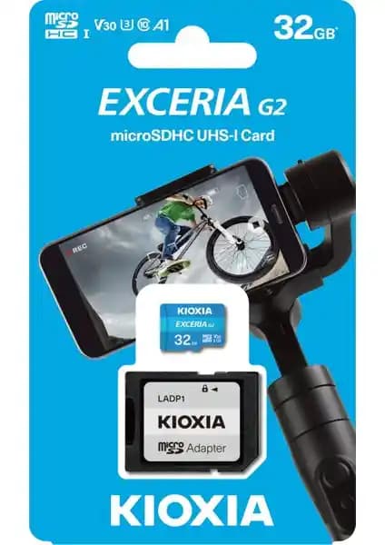 Kioxia 32GB Exceria G2 Micro SDHC Hafıza Kartı Yüksek Performans ve Güvenilirlik