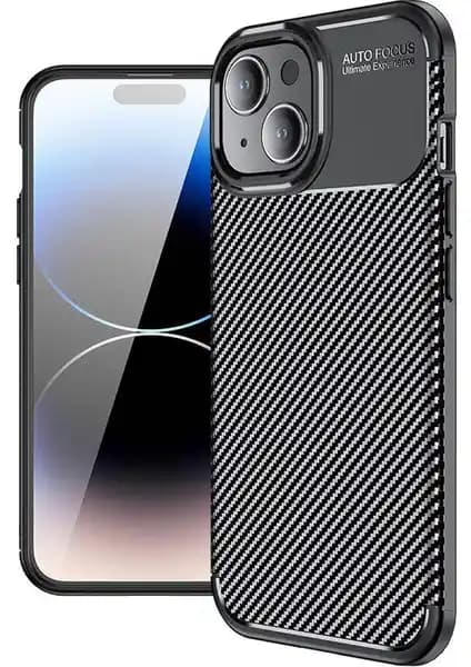 KNY Apple iPhone 15 Kılıfı Karbon Desenli Silikon Koruma ve Şıklık Sunar