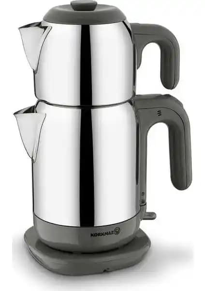 Korkmaz Demtez SatinGri Elektrikli Çaydanlık: Modern Tasarım ve Fonksiyonellik Bir Arada