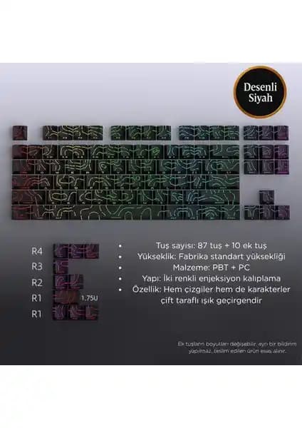 Leaven Mekanik Klavye Kontur Keycaps Seti: Modern ve Fonksiyonel Tasarım Özellikleri