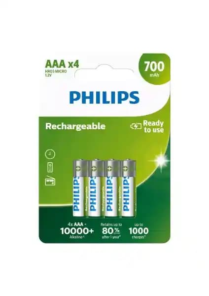 Philips 4'lü Şarj Edilebilir AAA Pil: Uzun Ömürlü ve Çevre Dostu Enerji Kaynağı