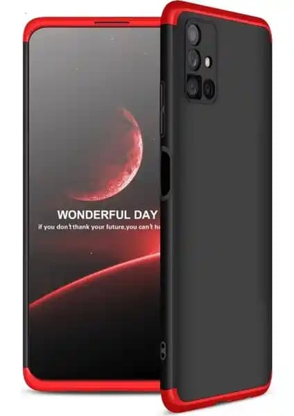 Samsung Galaxy M51 İçin Dayanıklı ve Şık 3 Parça Koruma Kapakları