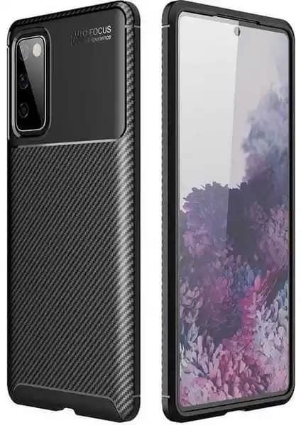 Samsung Galaxy S20 FE Uyumlu Karbon Desenli Silikon Kılıf Dayanıklılık ve Şıklık Sunar