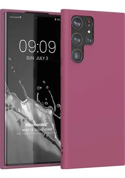 Samsung Galaxy S22 Ultra için Microsonic Mor Silikon Kılıf Şıklık ve Koruma Sunar