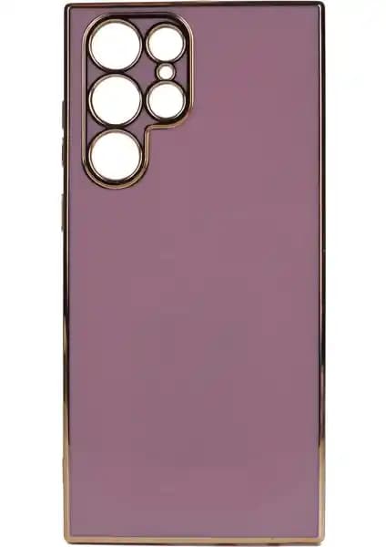 Samsung Galaxy S22 Ultra için şık ve dayanıklı parlak kenarlı silikon kılıf