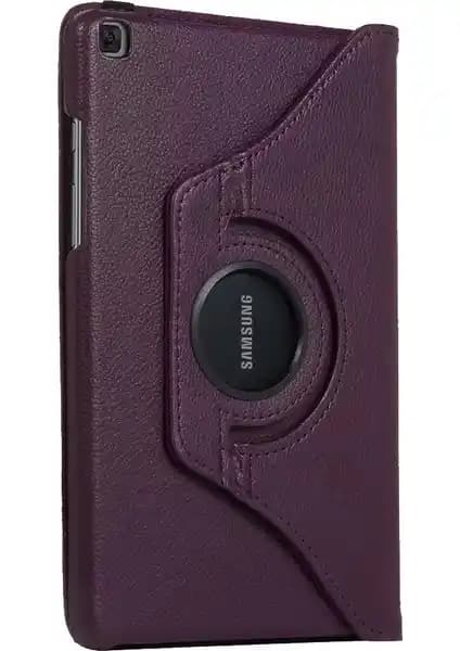 Samsung Galaxy Tab A7 SM T500 için şık ve fonksiyonel döner standlı mor renkli tablet kılıfı