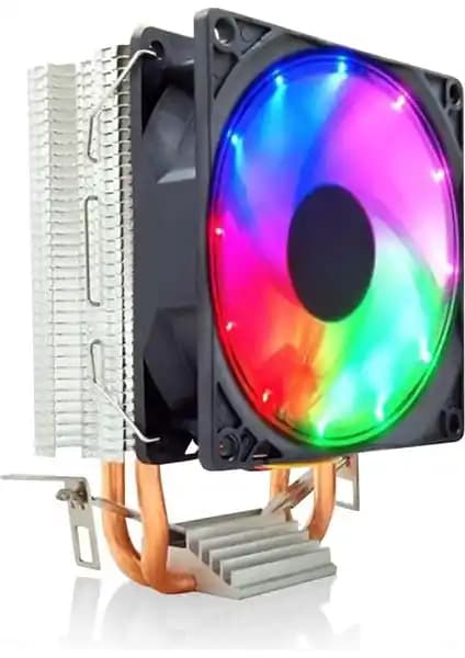 Snowman M200 2 Bakır Borulu CPU Soğutucu Fan Rainbow Yüksek Performans ve Estetik